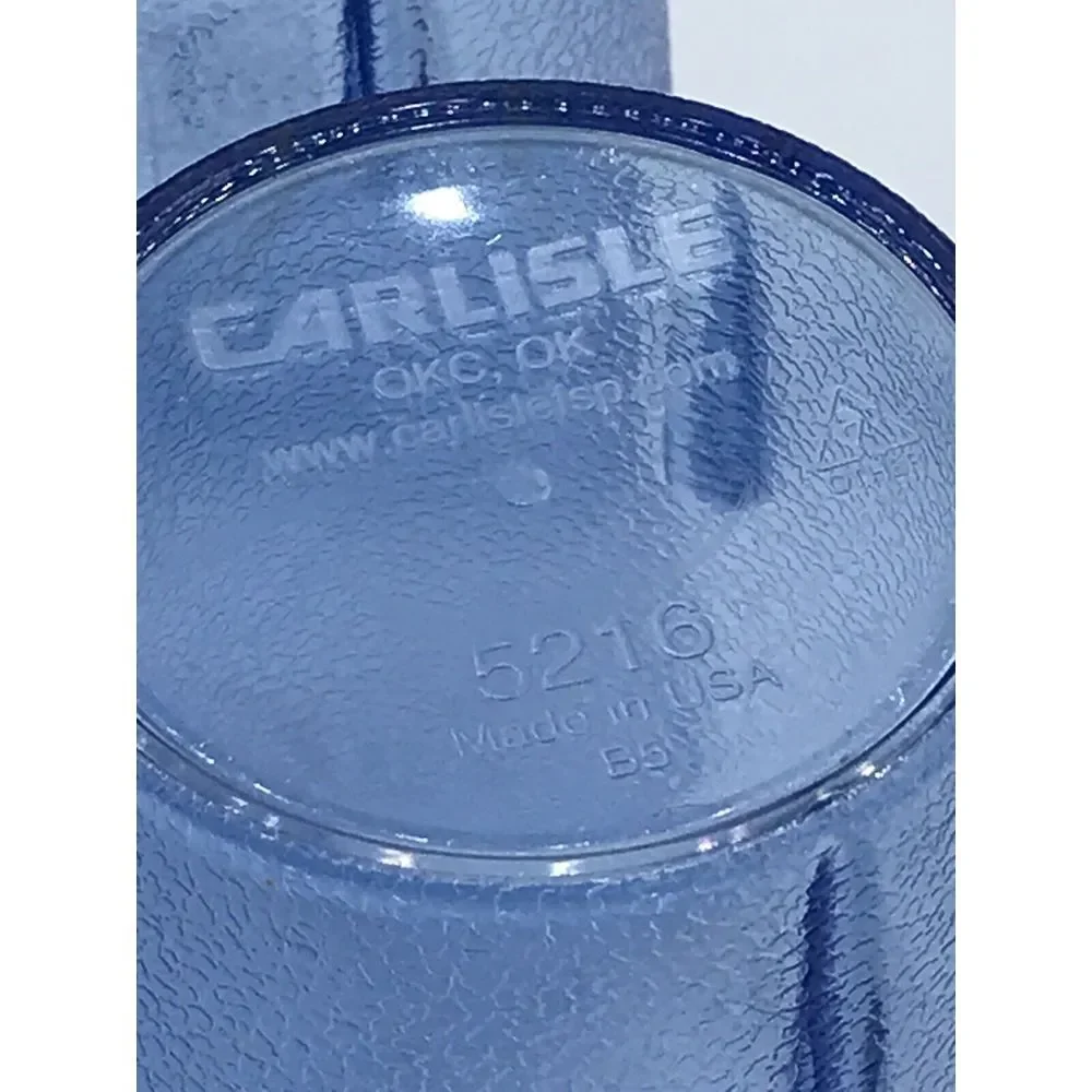 SET OF 3‎ ACRYLIC LIGHT BLUE PEPSI DRINKING TUMBLERS WHITE LOGO HOLDS 16 OZS